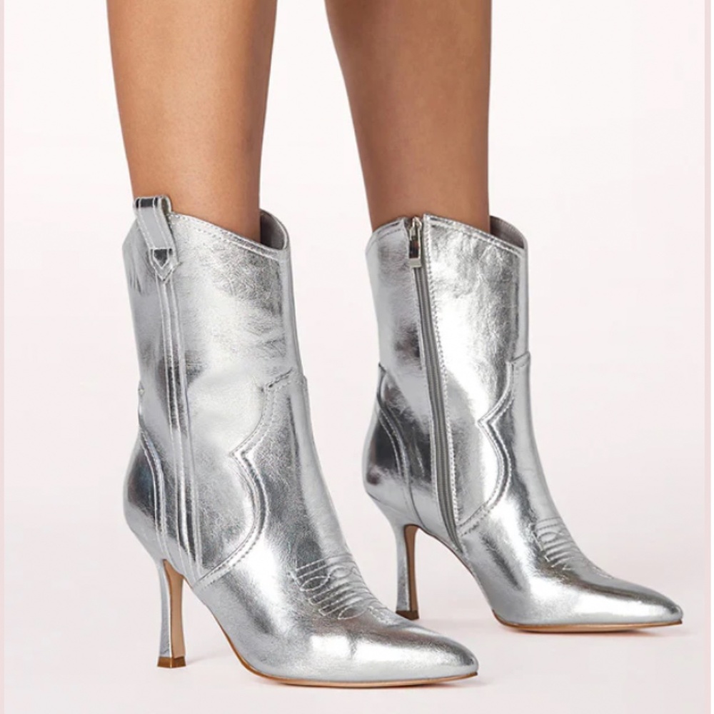 Ally Metallic Booties - Silver - Picture 2 of 2